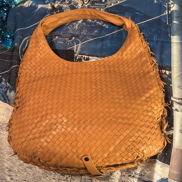 Bottega Veneta Large Travel Bag Intrecciato Leather Hobo Carmel Beige - Picture 15 of 16